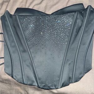 House of CB Blue Rhinestone Corset